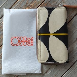 Orla Kiely Solid Stem Print Big Zip Wallet